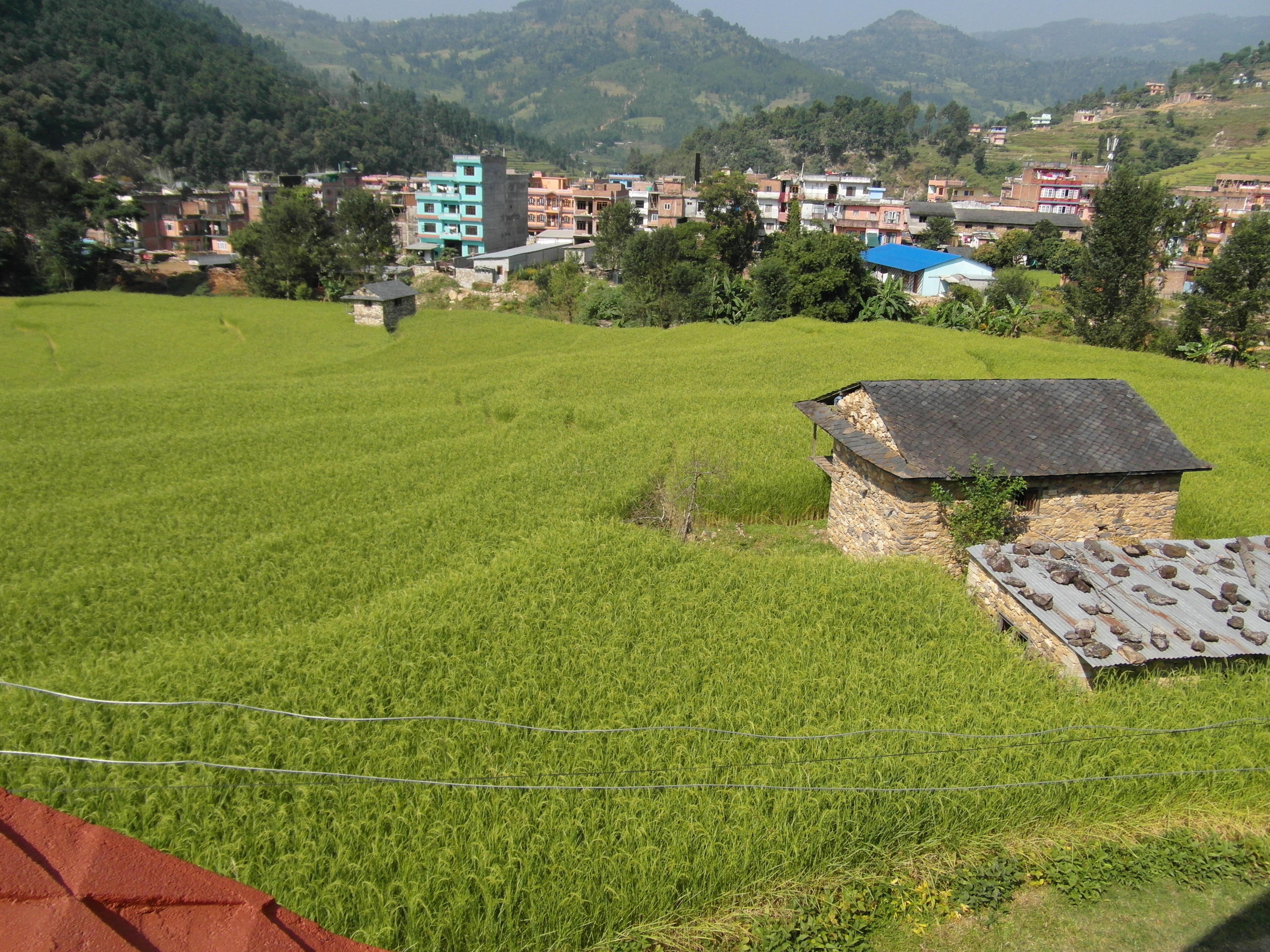Roof-top view into Dhading